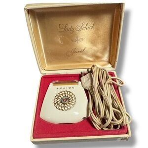 VTG SCHICK Crown Jewel Ladies Electric Razor In Case 1960s Works Women Feminine